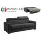  Canapé RAPIDO SIDNEY Cuir gris, Convertible lit…