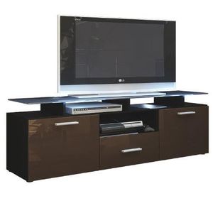 meuble bas tv chocolat
