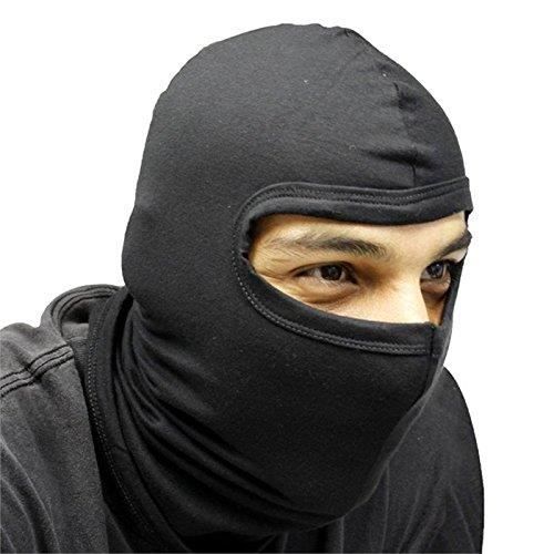 Cagoule Passemontagne Visage Plein1Trou Masque moto Ski Police Noir