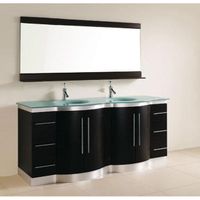 ENSEMBLE MEUBLES DE SALLE DE BAIN  Meuble de salle de bain Arizona 150 cm noir