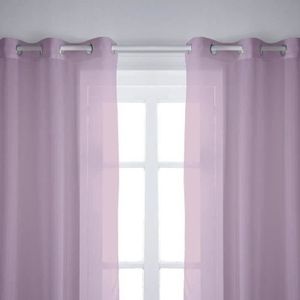 TODAY Paire de voilages 135x240 cm poudre de lilas