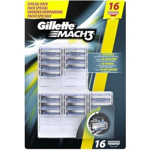 GILLETTE Mach3 pour Homme - 16 Lames de Rasoir