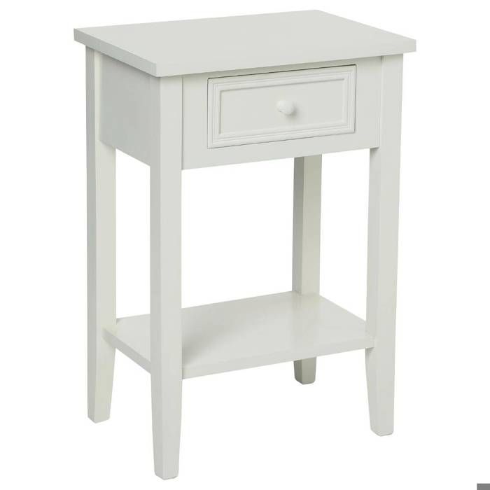 Table chevet blanc et bois achat / vente table chevet blanc et ... Chevet blanc bois enfant