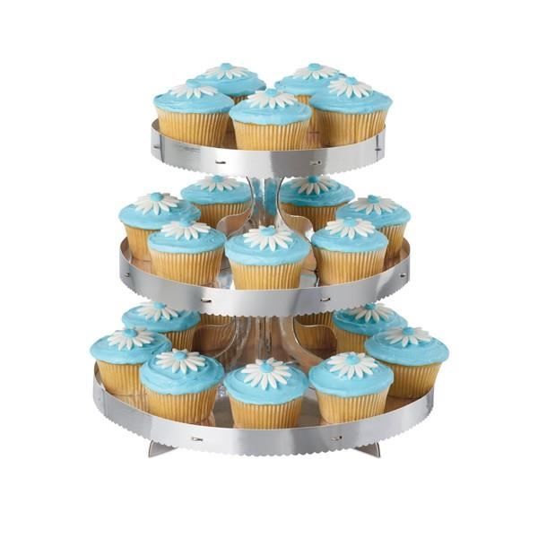 présentoir à cupcakes en carton argenté Wilton Achat / Vente plat de