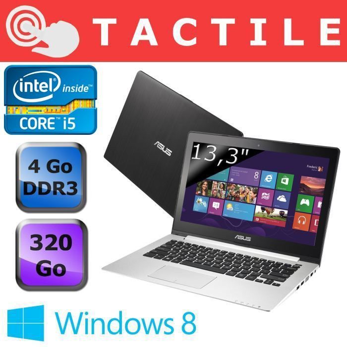 Ordinateur portable avec écran 13,3" Tactile Processeur Intel Core