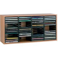 Étagère en bois pour 60 CD, avec mécanisme à re… Étagère en bois pour 60 CD, avec mécanisme à re…