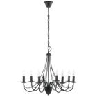 LUSTRE - SUSPENSION - PLAFONNIER RETRO FELISE Lustre 8 lumières rouille