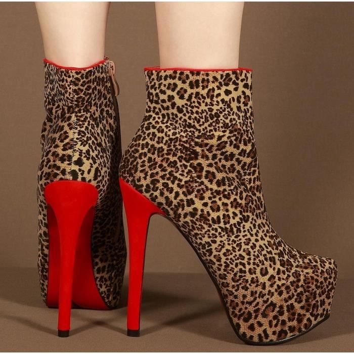 bottines talons aiguilles rouge