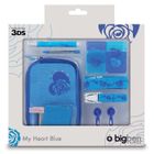 LOT ACCESSOIRE CONSOLE PACK COULEUR BLEU 8 ELEMENTS POUR 3 DS