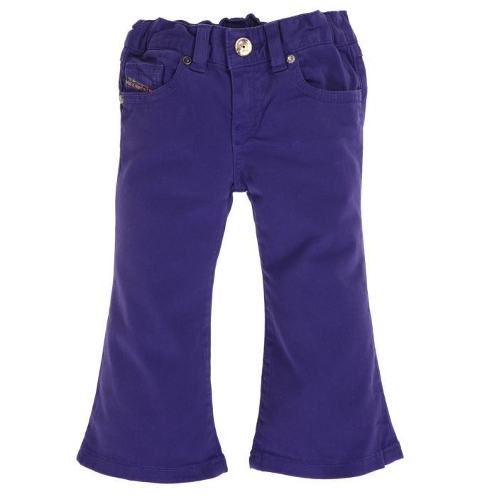 Coloris  violet. Pantalon DIESEL Bébé Fille, 98 % coton, 2 %