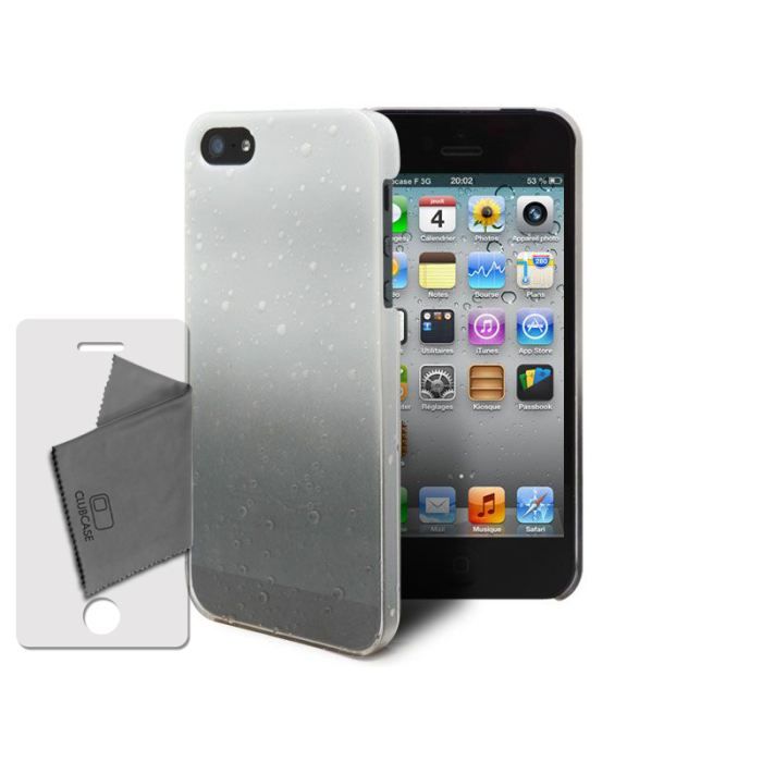 iphone 5/5s blanc Achat / Vente Coque effet gouttes de pluie iPhone