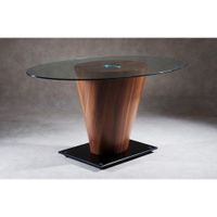 TABLE A MANGER AVEC OU SANS CHAISE - RALLONGE Table à  manger Lise Noyer/Verre