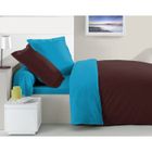PARURE DE COUETTE CASATXU Parure Housse 220x240cm + 2 Taies CHOCO/T