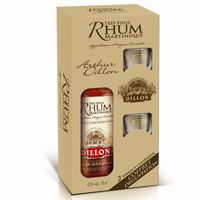 RHUM Coffret Rhum  Dillon Trés Vieux 43% 2 verres
