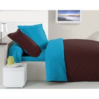 PARURE DE COUETTE CASATXU Parure Housse 220x240cm + 2 Taies CHOCO/T