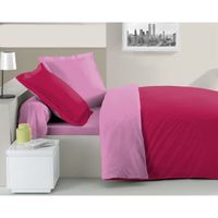 PARURE DE COUETTE CASATXU Parure Housse 220x240cm + 2 Taies FUSCHIA/