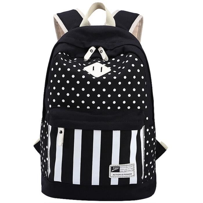 Sac à Dos Scolaire HYC00 14 Pouces - Léger & Imperméable - Multi Poches - Pour Collège, Lycée