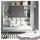LIT ABATTANT 90x190 + MATELAS - BLANC ANTHRACITE