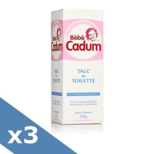 PACK BEBE CADUM Talc de toilette 300g x3