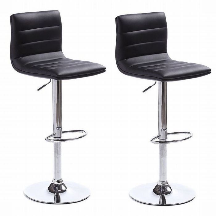 Siège De Remplacement Pour Tabouret De Bar - Simili Cuir Brun, Dossier Bas, Rembourrage épais - Dimensions 36x15cm, Fixation 10x10cm