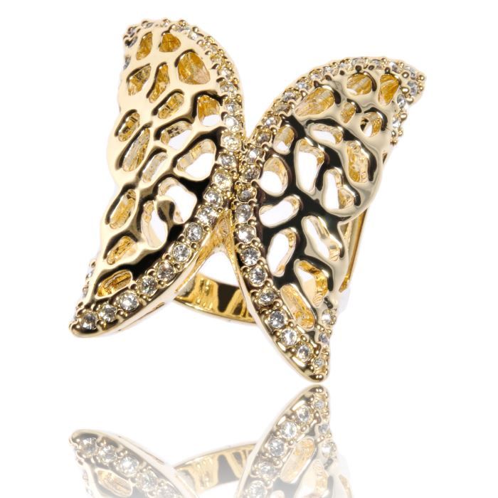 Bague à dames - Bague en métal doré rhodié: 'La Silène' - Bague ... Bague à dames - Bague en métal doré rhodié: 'La Silène' - Bague ...
