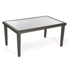 TABLE DE JARDIN VENDUE SEULE Table BRIGHTON résine tressé et verre