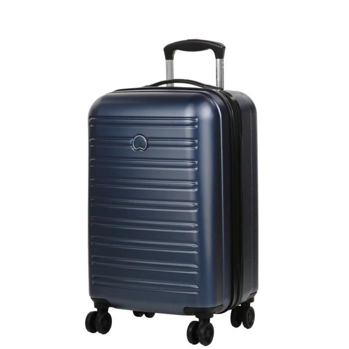 Delsey "Segur" Valise Taille Cabine 55cm Polycarbonate Ultra Légère 4 roues Bleu Bleu