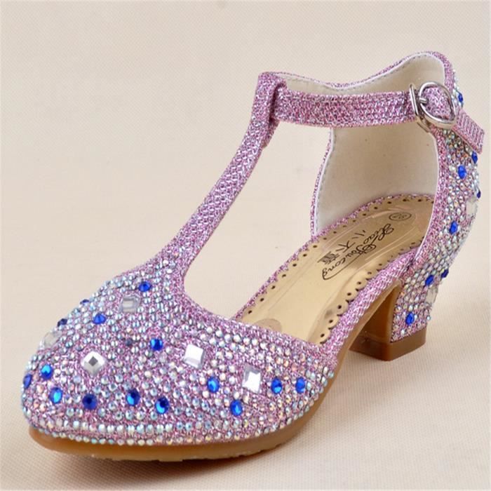 chaussure a talon compensé pour petite fille