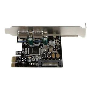 STARTECH Carte contrôleur PCI Express ? 2 ports USB 3.0 - Adaptateur PCIe 2x USB-A (F) avec alimentation SATA
