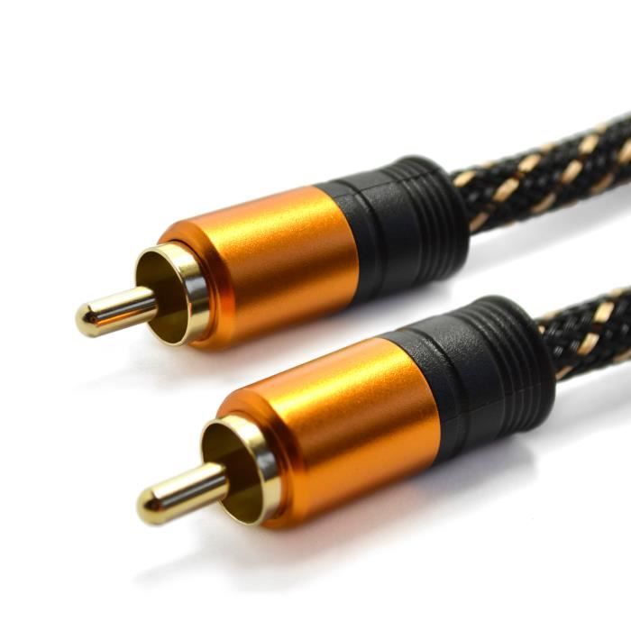 Câble Coaxial Audio/Vidéo Longueur 5 m Connecteurs RCA Mâles