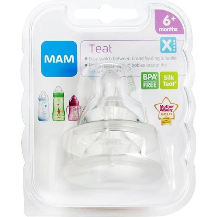 MAM Tétine X (Cross Cut) Lot de 2 Transparent Achat / Vente biberon 9001616203633 Cdiscount