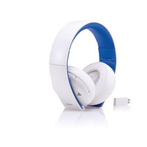 Casque-micro Stereo sans 2.0 Blanc, PS4, PS3, PSVita, PC/Mac et appareils portables