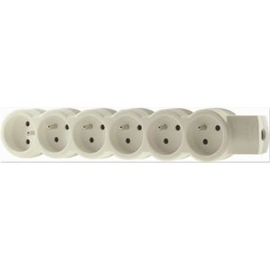 LEGRAND Bloc multiprise standard mobile 6x2 P+T ? câbler blanc et gris