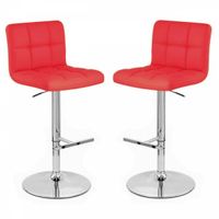 TABOURET TABOURET DE BAR ROUGE X2 MUSTANG