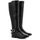 Go Tendance-Bottes cavalières matelassées à chaîne
