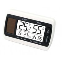 STATION METEO - BAROMETRE Thermomètre à alimentation solaire WT150 blanc