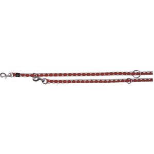 TRIXIE Cavo laisse réglable L-XL : 2mx?18mm - Rouge et argent - Pour chien