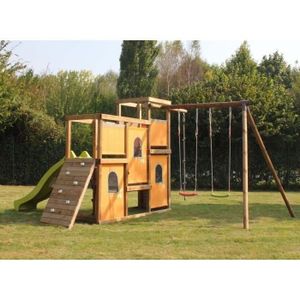 SOULET Aire de Jeux en Bois ESTEREL L. 5,05 x l. 3,80 m Haut. 2,35 m