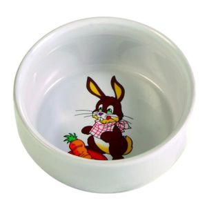 TRIXIE Ecuelle céramique avec motif lapin 250 ml/? 11 cm pour rongeurs
