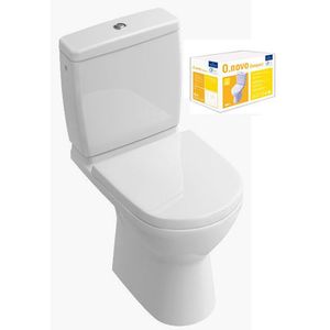 Pack wc sur pied compact Villeroy et Boch O.Novo + Abattant frein de chute
