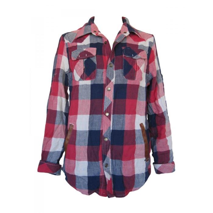 Chemise À Carreaux Bleue et Rouge Taille M/38