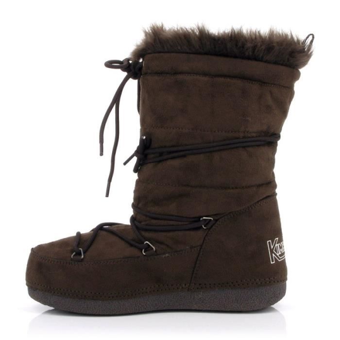 Boots neige Enolie Kimberfeel fe Blanc Achat / Vente botte Boots