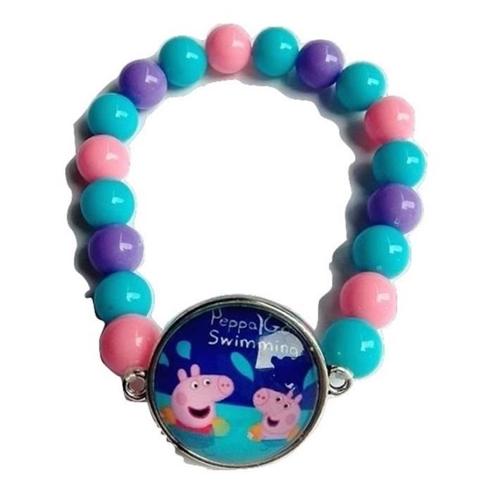 Bracelet Perles Multicolores Peppa Pig Achat Vente Bracelet