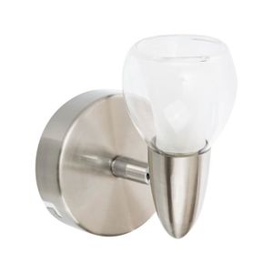 ARTICA Spot 1 lumi?re nickel satiné base ronde ?8 cm ? ampoule G9 40W max incluse