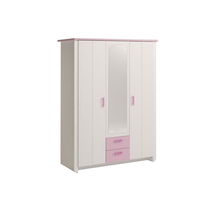 Armoire enfant 3 portes 2 tiroirs 136x181 Bla Achat