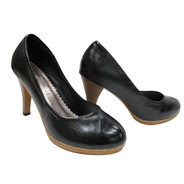 escarpin talon bois