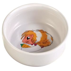 TRIXIE Ecuelle céramique avec motif cochon d'Inde 250 ml/? 11 cm pour rongeurs