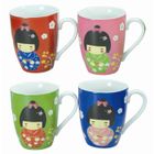  Service de 4 mugs Kokeshi