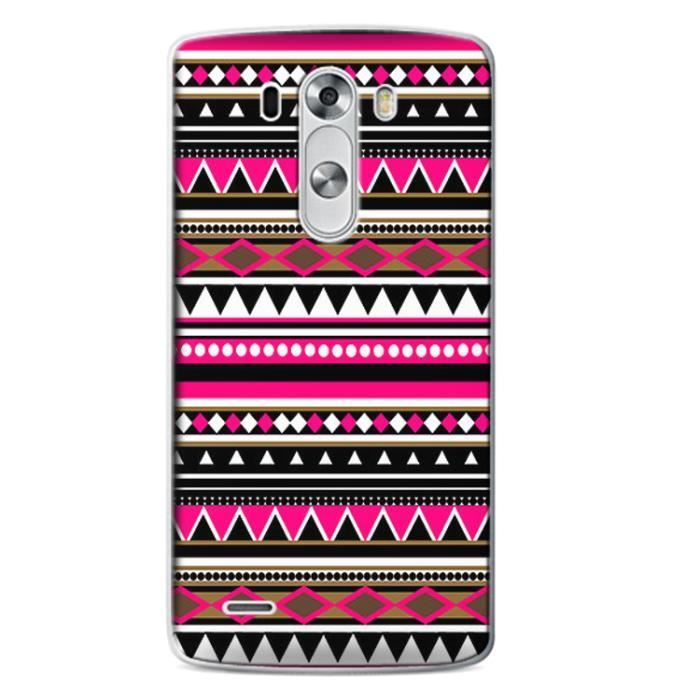 LG G3 Rigide aztec 2 noir rose raye Tribal Achat / Vente Coque LG G3