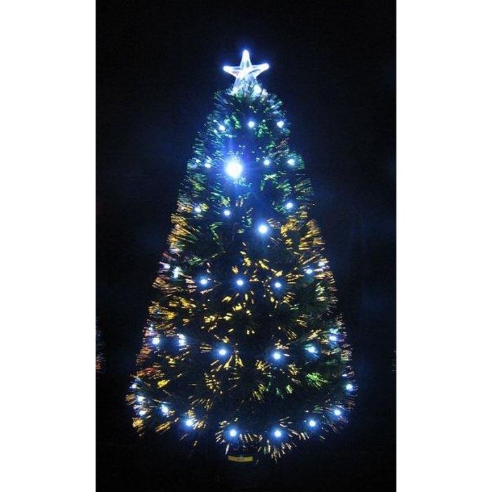 Sapin de noel fibre optique Led blanche 120 cm - Achat / Vente sapin de noël - Cdiscount